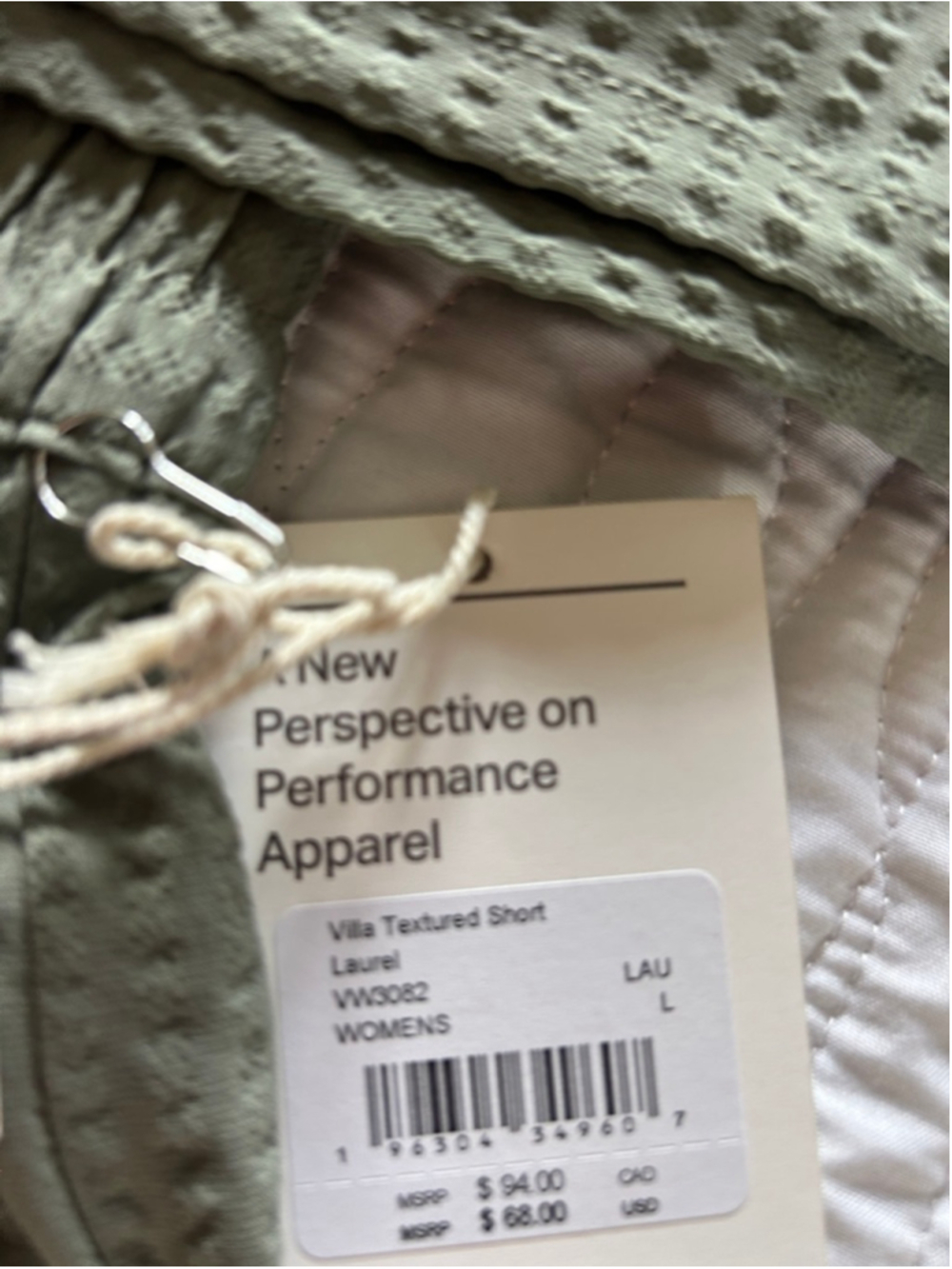 Women's Vuori Villa Textured Crop Tank M and Matching Shorts L Laurel Green - Picture 11 of 13